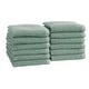 preview thumbnail 96 of 174, Linery & Co. Luxury Cotton Textured Bath Towel. Washcloth (Pack of 12) - Eucalyptus