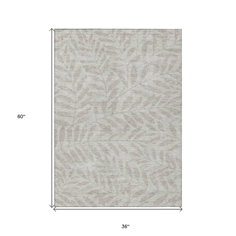 HomeRoots Floral Transitional Rectangle Outdoor Rug
