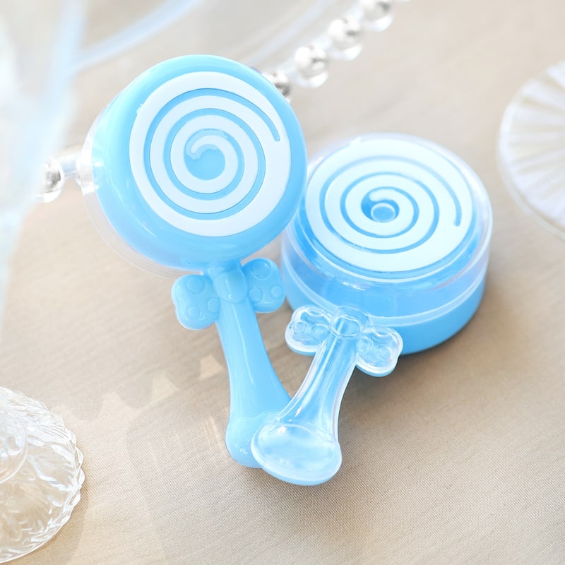 Set of 24 pcs Blue Plastic Baby Rattle Baby Shower Party Favor Candy Holder Gift Box 3.75in - 3.75" H x 2" W x 1" DP