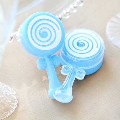 Set of 24 pcs Blue Plastic Baby Rattle Baby Shower Party Favor Candy Holder Gift Box 3.75in - 3.75" H x 2" W x 1" DP