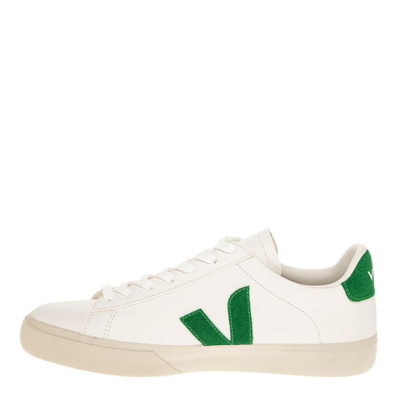 Veja Men's Campo Sneakers in White with Emerald