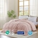 preview thumbnail 1 of 13, Medium Warmth 300TC Organic Cotton Down Comforter - 100% Natural, Chemical-Free, All Season Duvet Insert California King - Pink