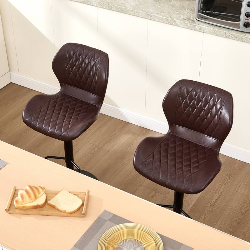 HOMYKA Swivel Adjustable Height Stool Set of 4