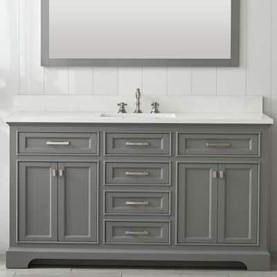 Design Element Milano 60" Gray Vanity