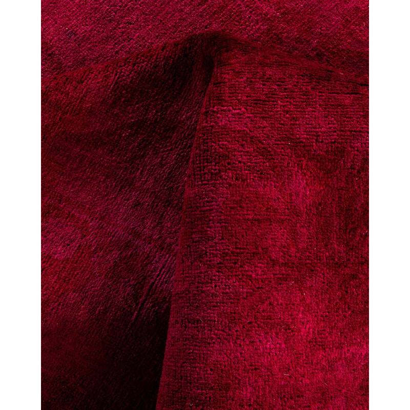 Contemporary Overdyed Wool Hand Knotted Area Rug - 4' 0" x 11' 3"