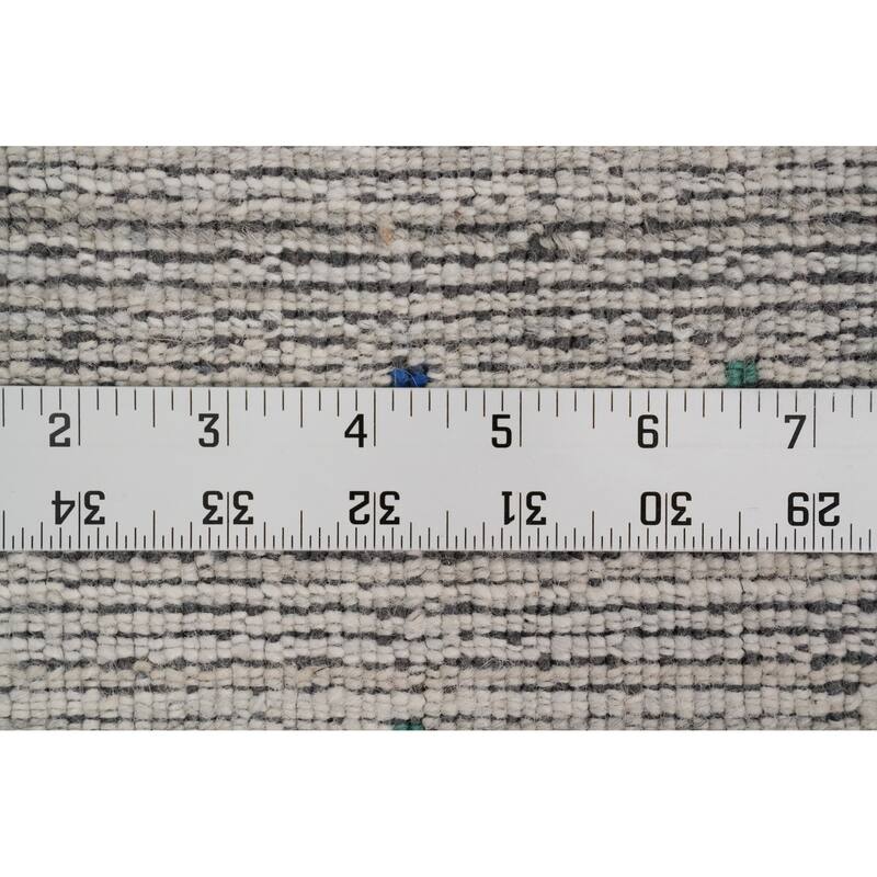 Hand Knotted Oriental Viscose Silk Carpet Tribal Animal Pictorial Greys & Charcoal Gabbeh Area Rug - 11' 8'' X 5' 5''
