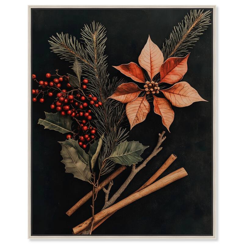 Hearth Flora Canvas by Art Remedy - 30" x 36" - Silver