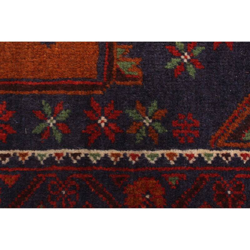 ECARPETGALLERY Hand-knotted Teimani Dark Navy Wool Rug - 2'8 x 4'9