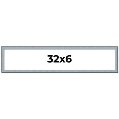 32x6 Frame Rustic Sky Blue Solid Wood Picture Frame | 0.75 Inch