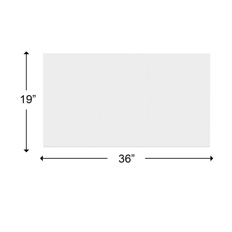 Thin Modern White and Black Solid Surface Vanity Countertop - Sizes 24", 30", 36", 48", 60", 72", 84" - 36" x 19" No Holes