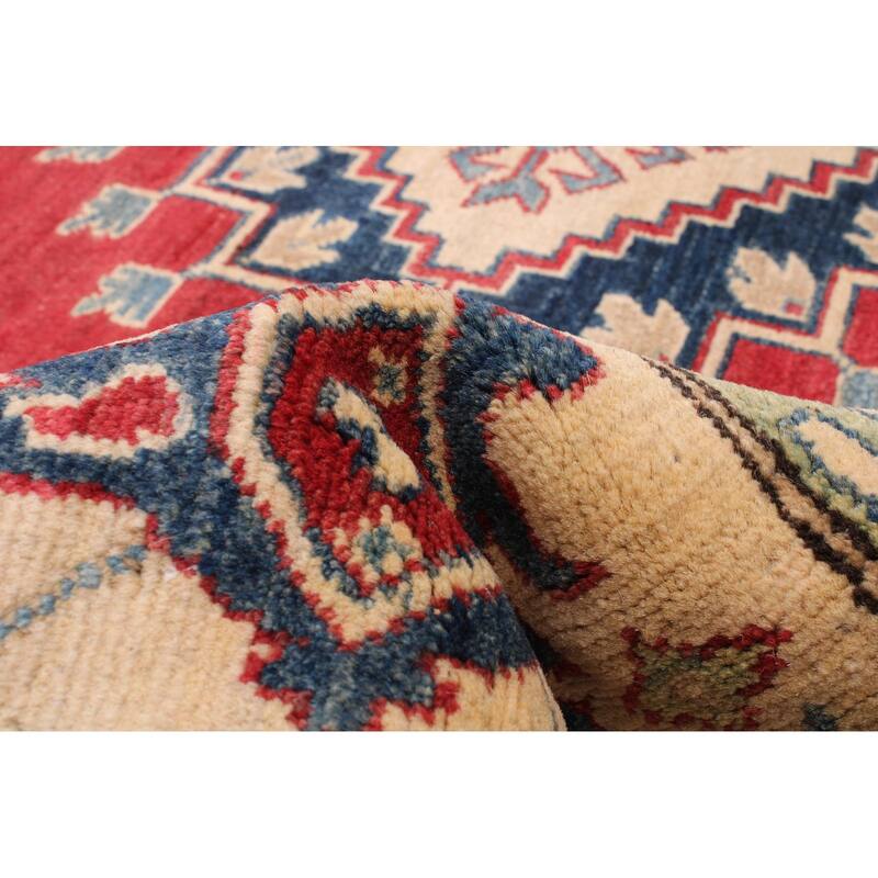 ECARPETGALLERY Hand-knotted Finest Ghazni Dark Red Wool Rug - 6'7 x 9'5