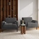 preview thumbnail 9 of 68, 2 Set Modern Wide Armchair Corduroy Accent Chairs