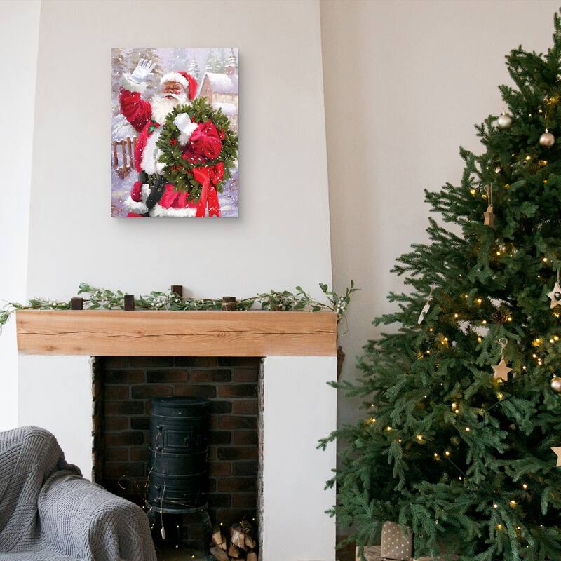 Santa Waving 3 by The Macneil Studio Canvas Art Print