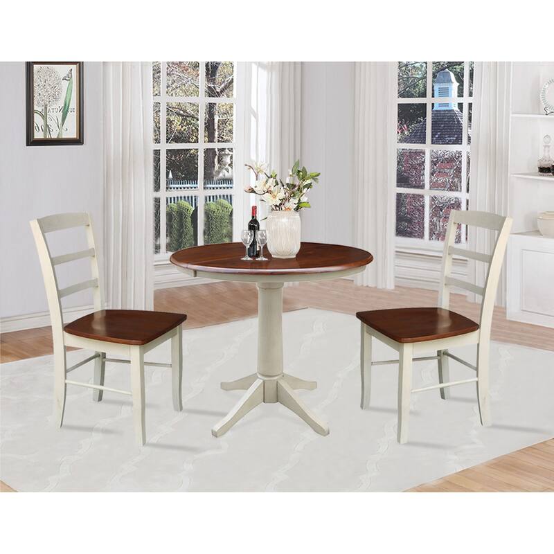 Multi-Piece Set - 36" Round Extension Dining Table with Madrid Chairs