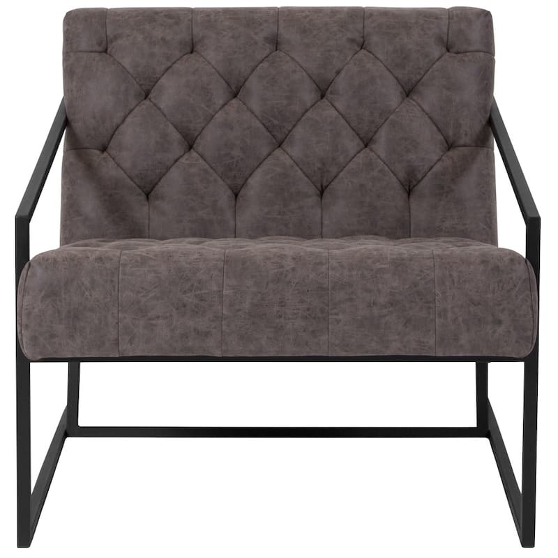 Upholstered Tufted Lounge Chair - 29"W x 31.75"D x 27.5"H
