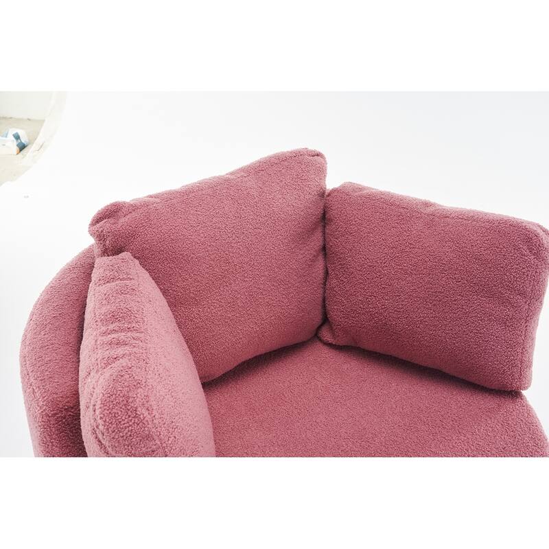 Teddy Fabric Swivel And Storage Chair