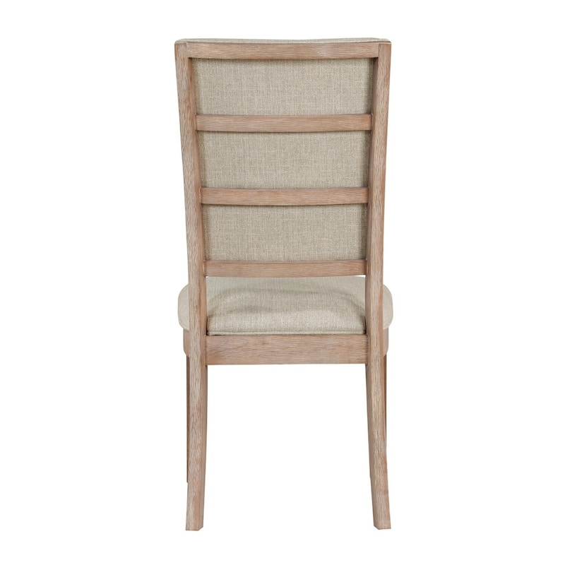 Brown/Beige Fabric Upholstered Wood Frame Dining Chair (Set of 2) Sturdy Dining Chair for Dining Rooms - 19
