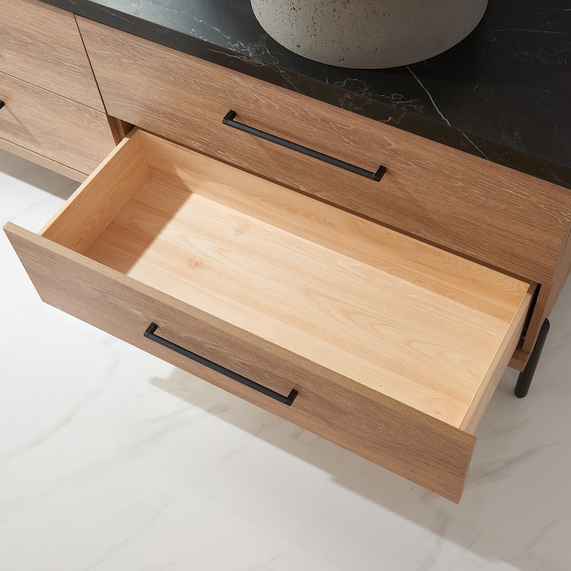 Trento Bath Vanity with Sintered Stone Top with Concrete Sink (R)