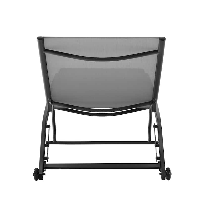 Corvus Antonio Outdoor Contemporary Sling-Fabric Adjustable Chaise Lounge