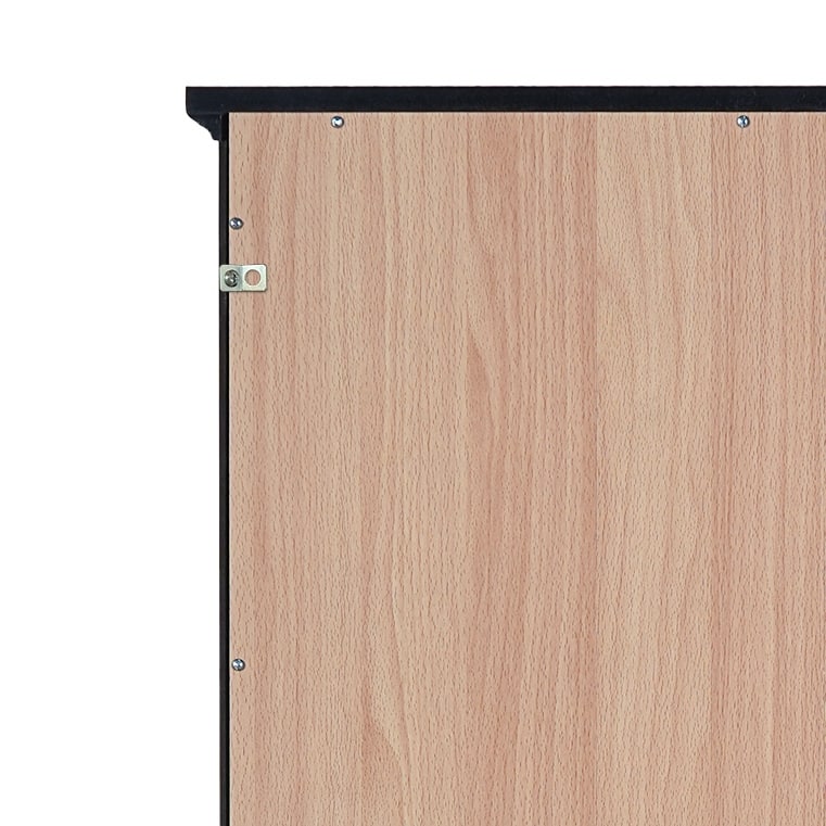 GDFStudio - Mary 63" Tall Bathroom Storage Cabinet with Glass Doors, Two Drawers, and Adjustable Shelves