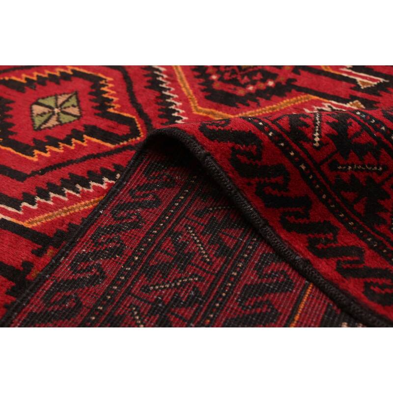 ECARPETGALLERY Hand-knotted Teimani Red Wool Rug - 3'5 x 6'4
