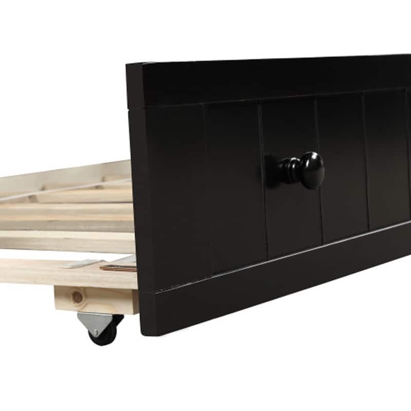 Twin Wooden Daybed with Trundle Bed