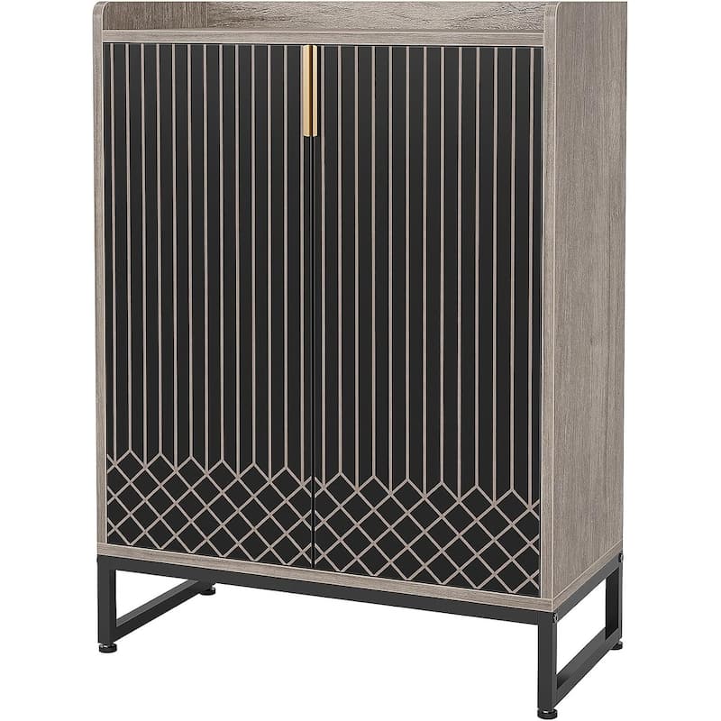 25 Pair Shoe Storage Cabinets with Doors for Bedroom Hallway Living Room