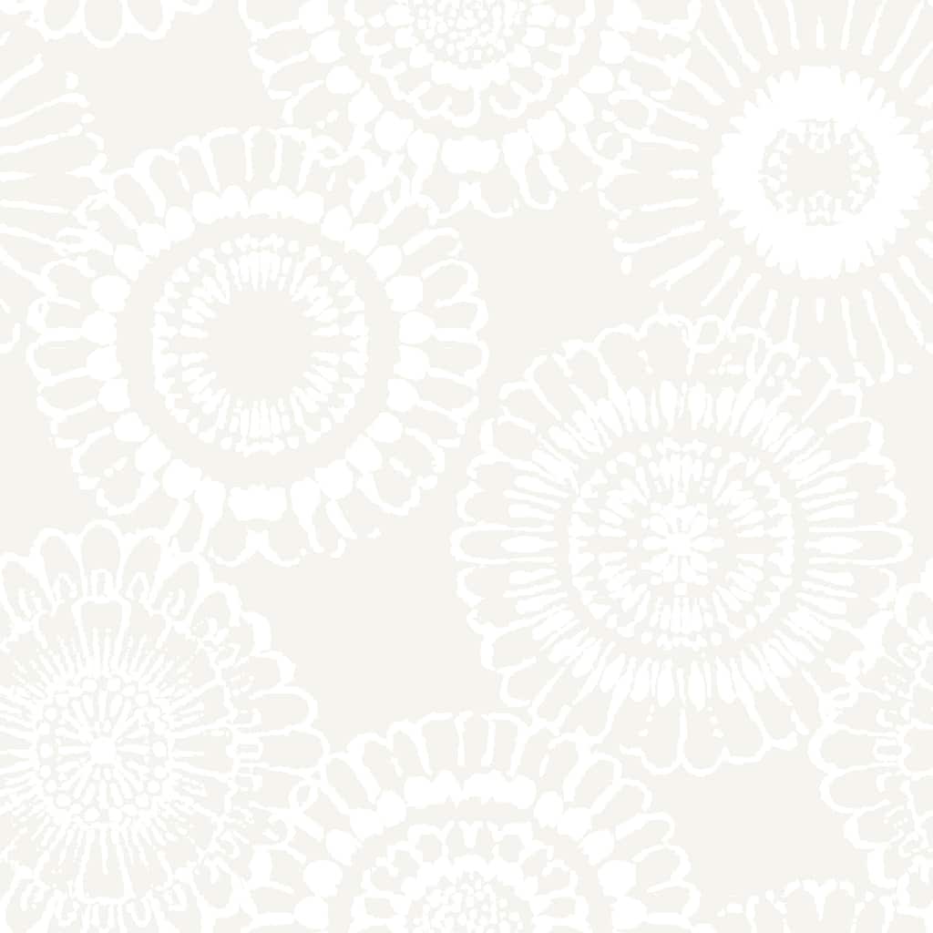 Chesapeake Sonnet Platinum Floral Wallpaper - 20.9 x 396 x 0.025