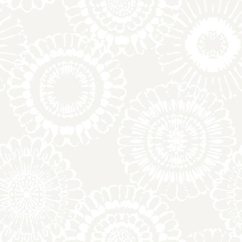 Chesapeake Sonnet Platinum Floral Wallpaper - 20.9 x 396 x 0.025