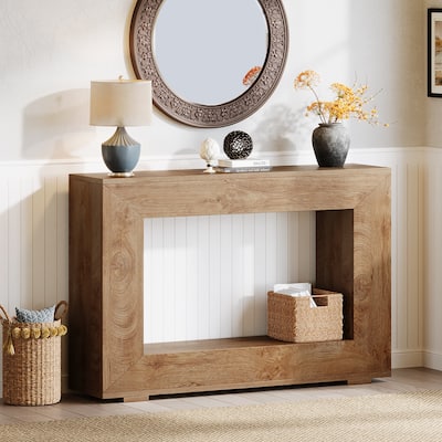 47 Inches Farmhouse Console Table with Storage for Living Room