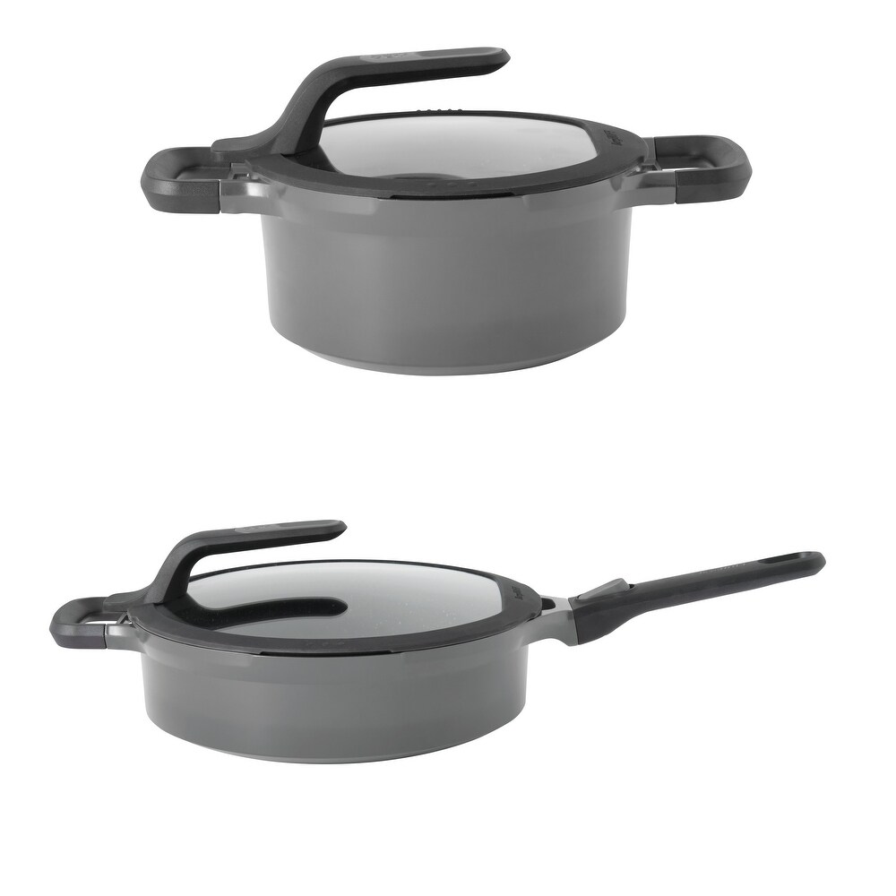 BergHoff EarthChef Professional Cookware Set With Silvertone induction Stove  - Bed Bath & Beyond - 12553853