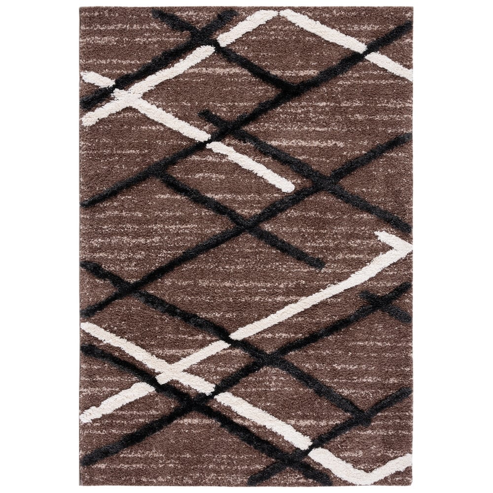 SAFAVIEH Hi-Lo Shag Inka Modern 1.6-inch Thick Rug
