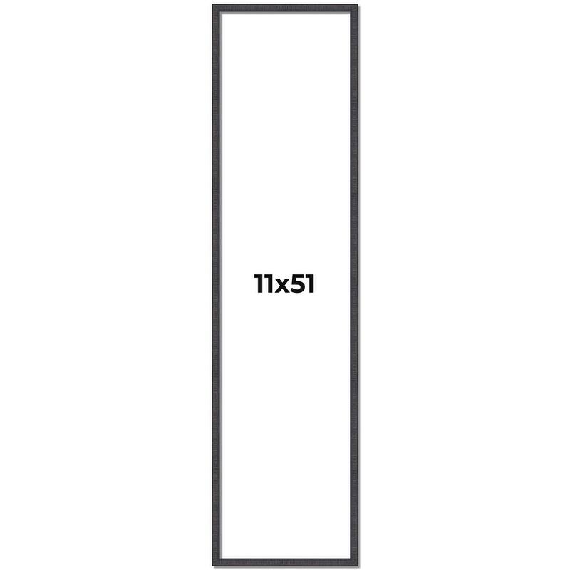 11x51 Frame Brown Solid Wood Picture Frame - Complete Modern Photo