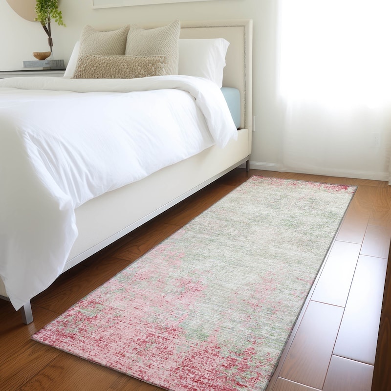 Premium Washable Super Soft Solid Casual Mayfield Rug - Pink - 2'3" x 7'6"