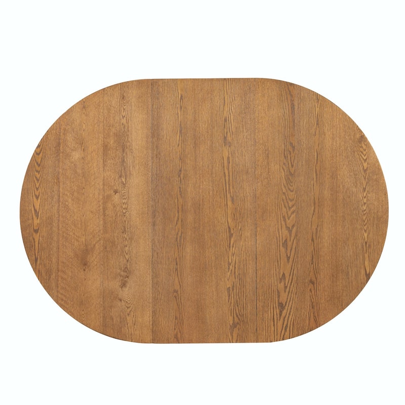 Modern 5-Piece Round Dining Set with 16.2" Removable Leaf