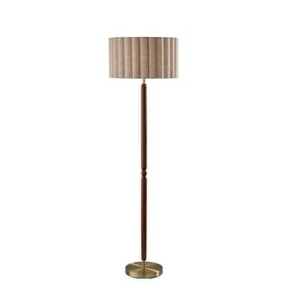 Laine Floor Lamp - Antique Brass Walnut