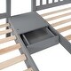 preview thumbnail 20 of 18, Full Over Twin & Twin Triple Bunk Bed with Drawers and Guardrails for Space-Saving and Versatile Family Use