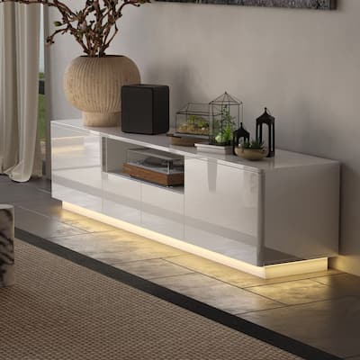HighGloss LED TV Stand TV Entertainment Center TV Console Media Gaming