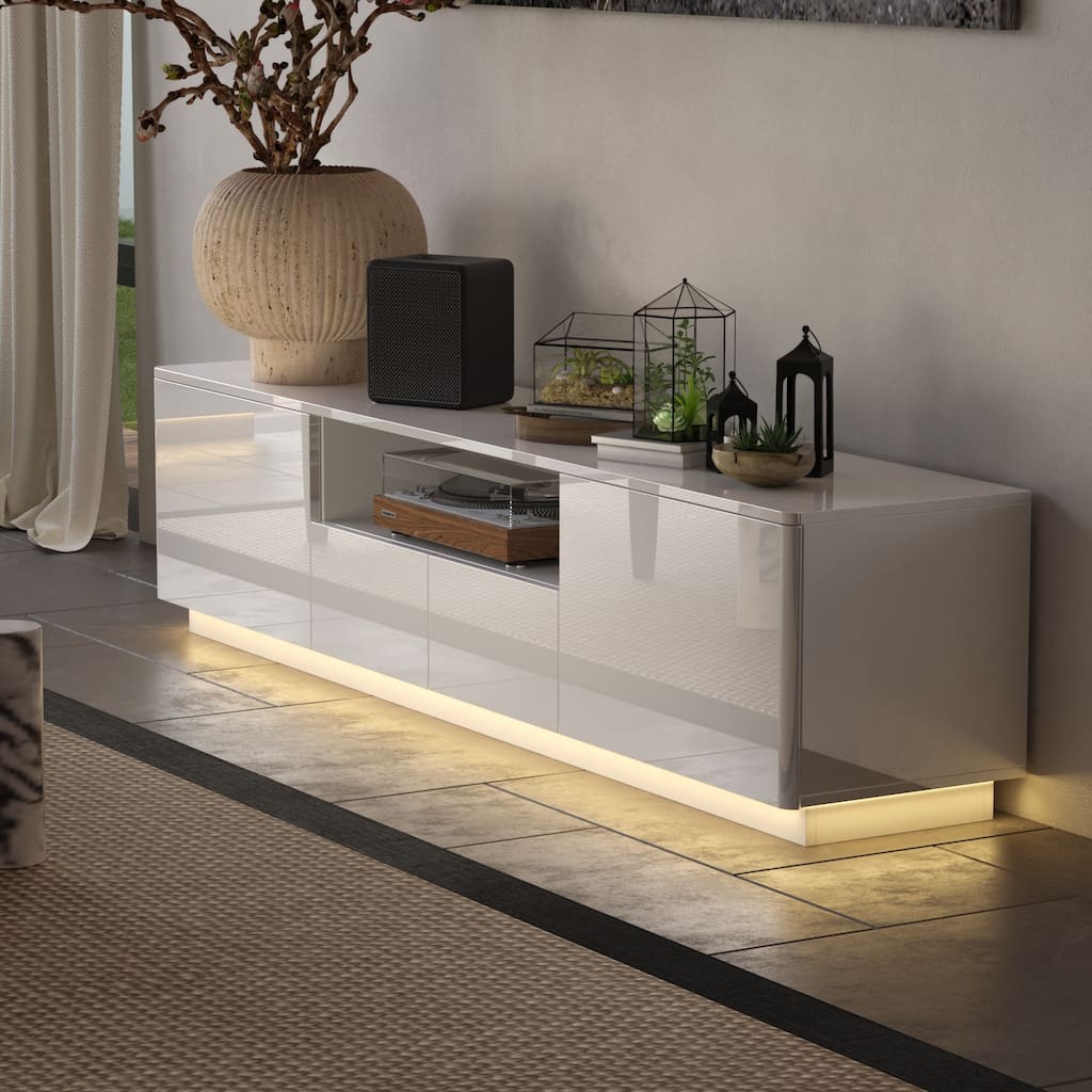 HighGloss LED TV Stand TV Entertainment Center TV Console Media Gaming