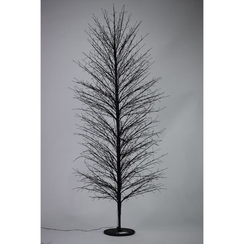 6.75' Pre-Lit Black Birch Artificial Tree, LED Warm White Lights
