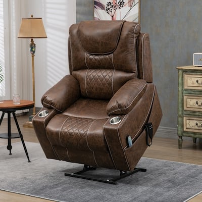 Upgraded Flagship Dual Motor Independent Control Oversized 180° Lay Flat Power Lift Recliner Chair