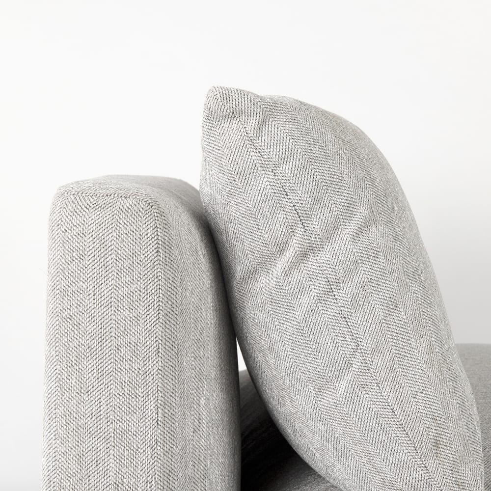 Valence 38.2L x 38.6W x 28.3H Light Gray Armless Sectional Piece - 39.76 x27.95 x20.47