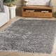 preview thumbnail 12 of 18, SAFAVIEH Handmade Paris Shag Danara 2.5-inch Thick Rug - Silver - 3' x 5'