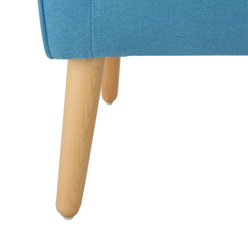 Modern 25" Upholstered Button Tufted Arm Chair with Rubber Wood Legs for Living Room