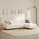 preview thumbnail 42 of 149, Pamela Oversized Modular Sectional Sofa Couch Cream-Fabric-4 PC