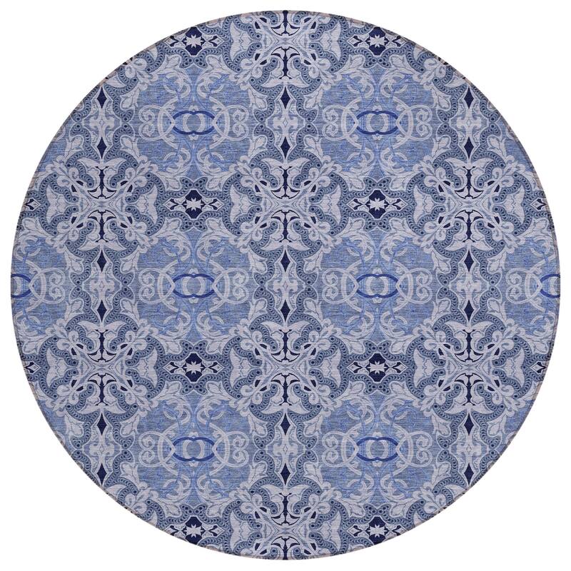 Machine Washable Indoor/ Outdoor Chantille Traditional Medallions Rug