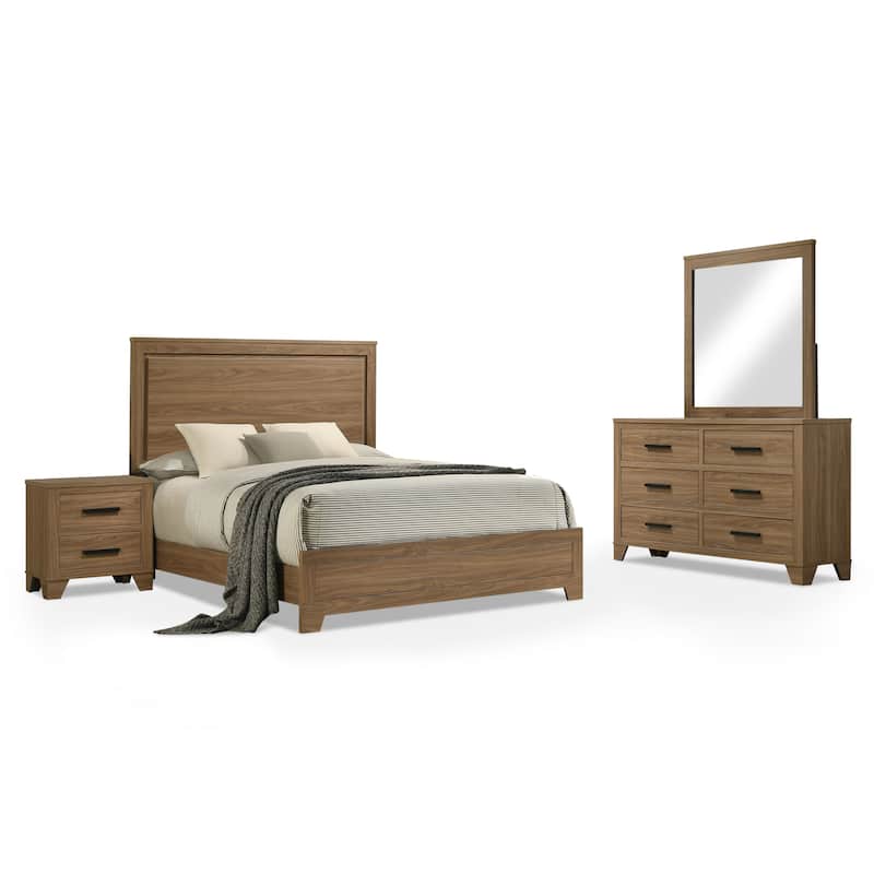 Furniture of America Nyess Modern Chestnut Brown 4-Piece Wood Kids Bedroom Set
