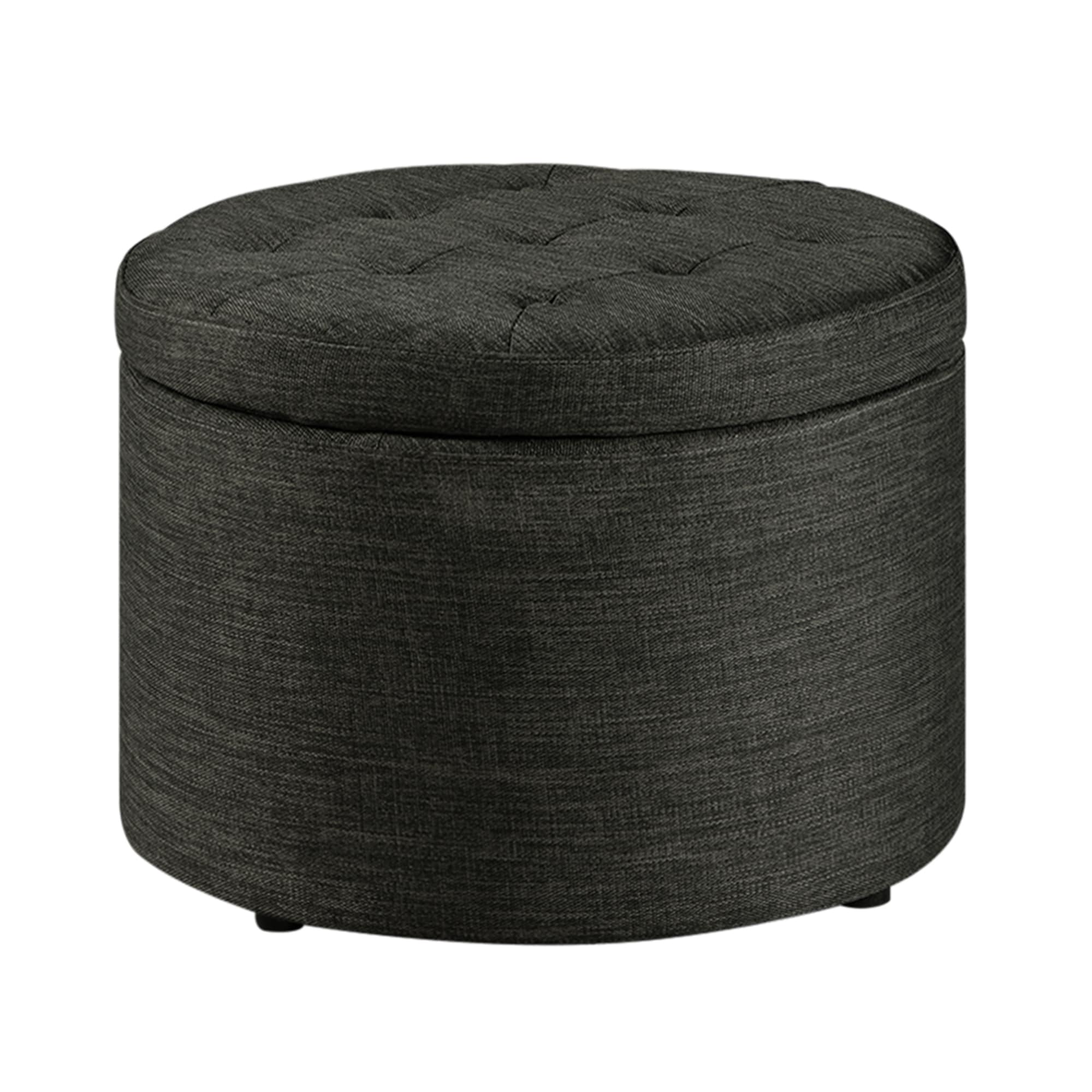 Convenience Concepts Designs4Comfort Round Shoe Storage Ottoman