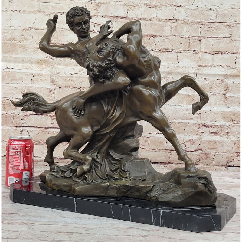 Theseus Slaying The Centaur Bronze Sculpture Statue Greek Mythology
