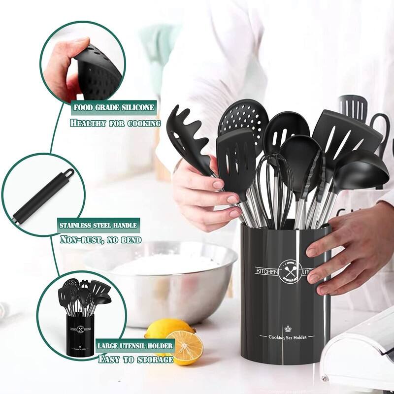 Silicone Kitchen Cooking Utensils Set-Umite Chef 43 pcs Heat Resistant Kitchen Utensils